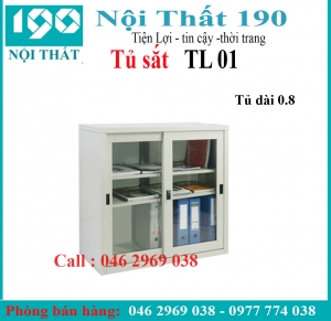 Tủ sắt cánh kính trượt TL01