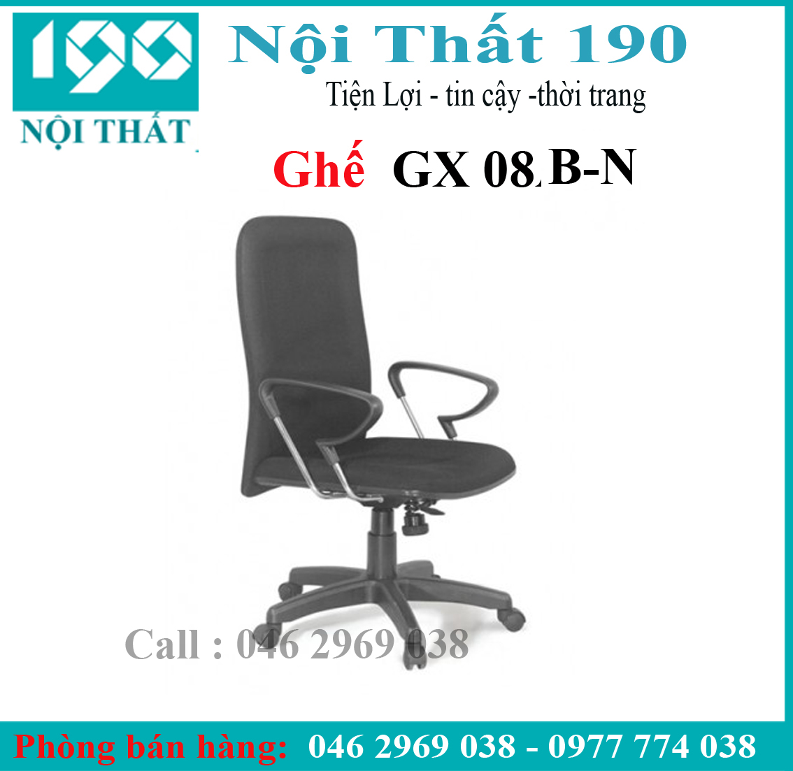 Ghế xoay da GX08B-N