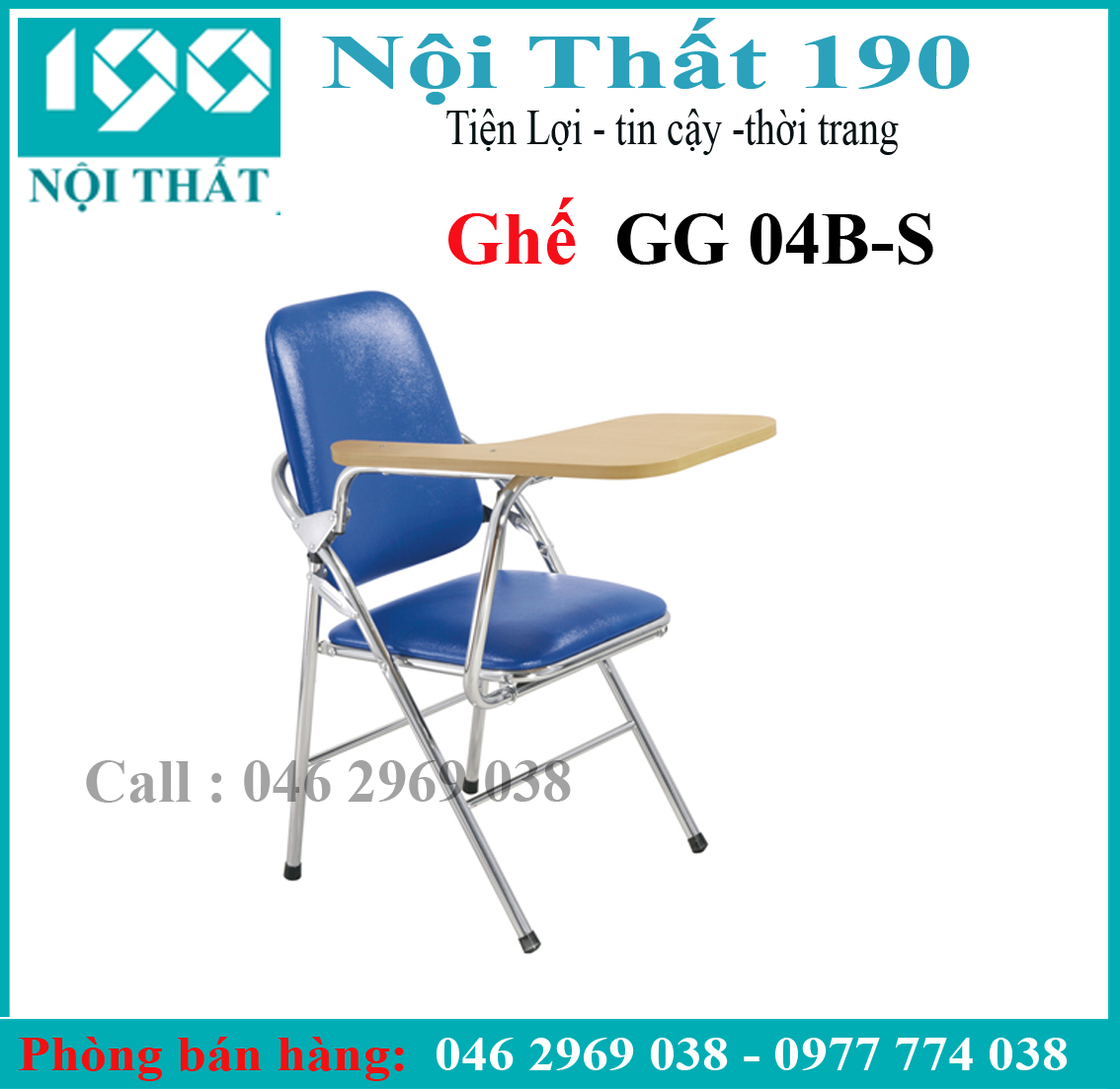 Ghế gấp liền bàn GG04B-S