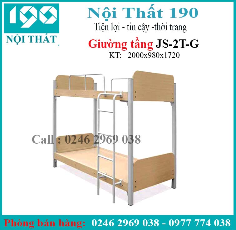 Giường gỗ JS-2T-G